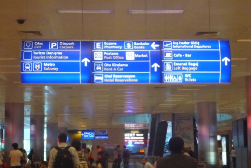 symbol airport at hall signs Turkey Istanbul Istanbul, blue  Arrivals  Airport,